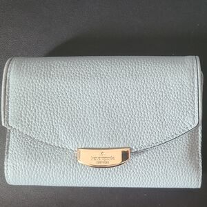 Kate Spade Light Gray Leather Clutch